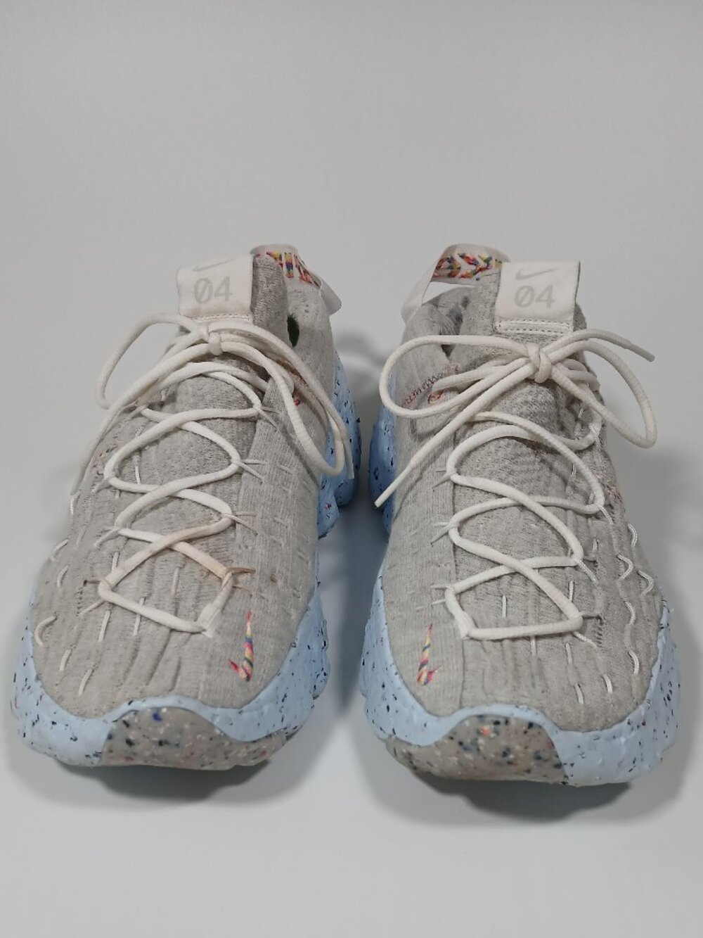 Nike Space Hippie 04 Be True Grey Rainbow Men Size 10.5 CZ6398-102 Sneaker - Picture 4 of 10